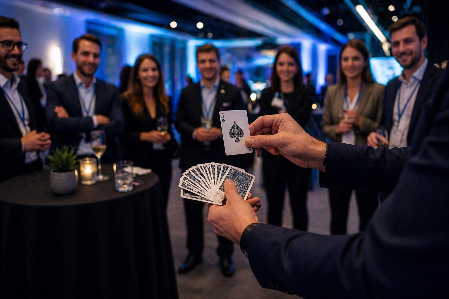 Tour de cartes en soirée privée